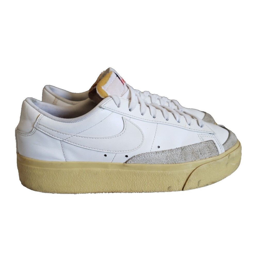 Size 9 - Nike Blazer Platform Low Women's White Lemon Wash Sneakers DJ0292-109